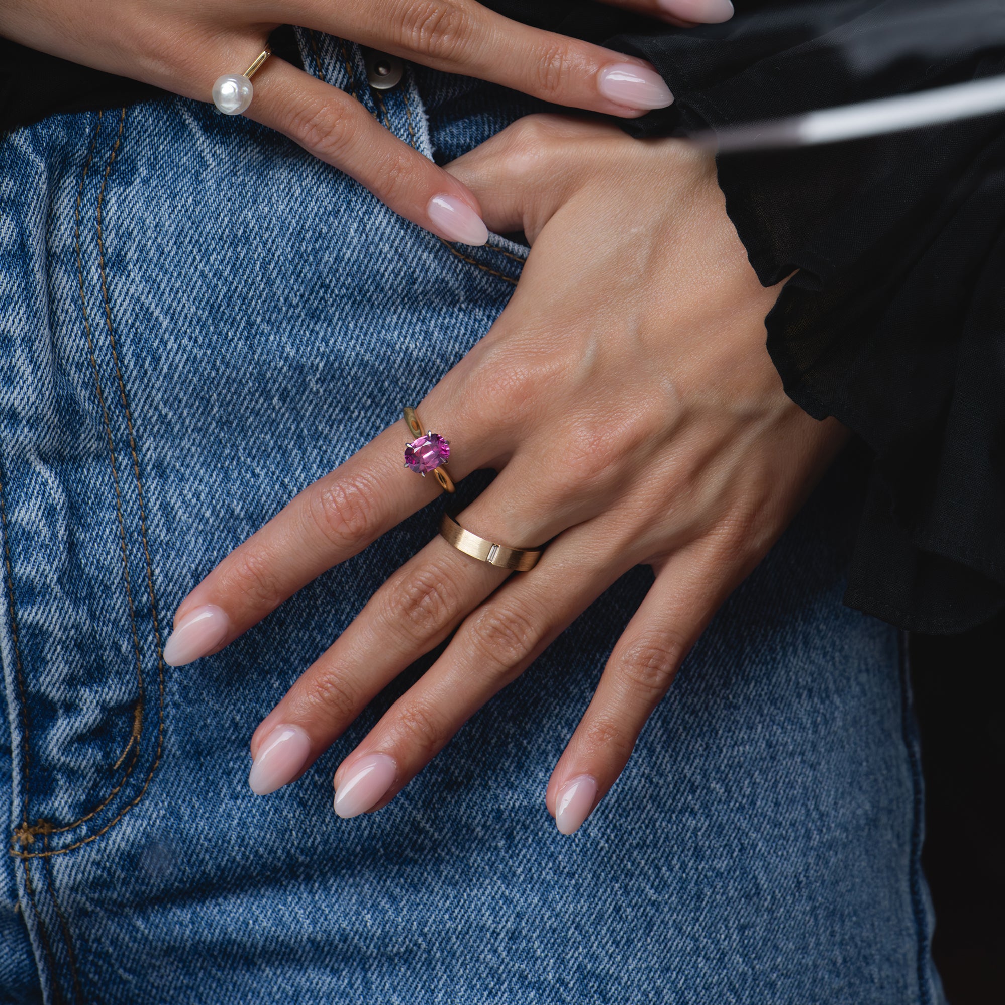 Lyra Ring | Australian Champagne Diamond Gold Ring