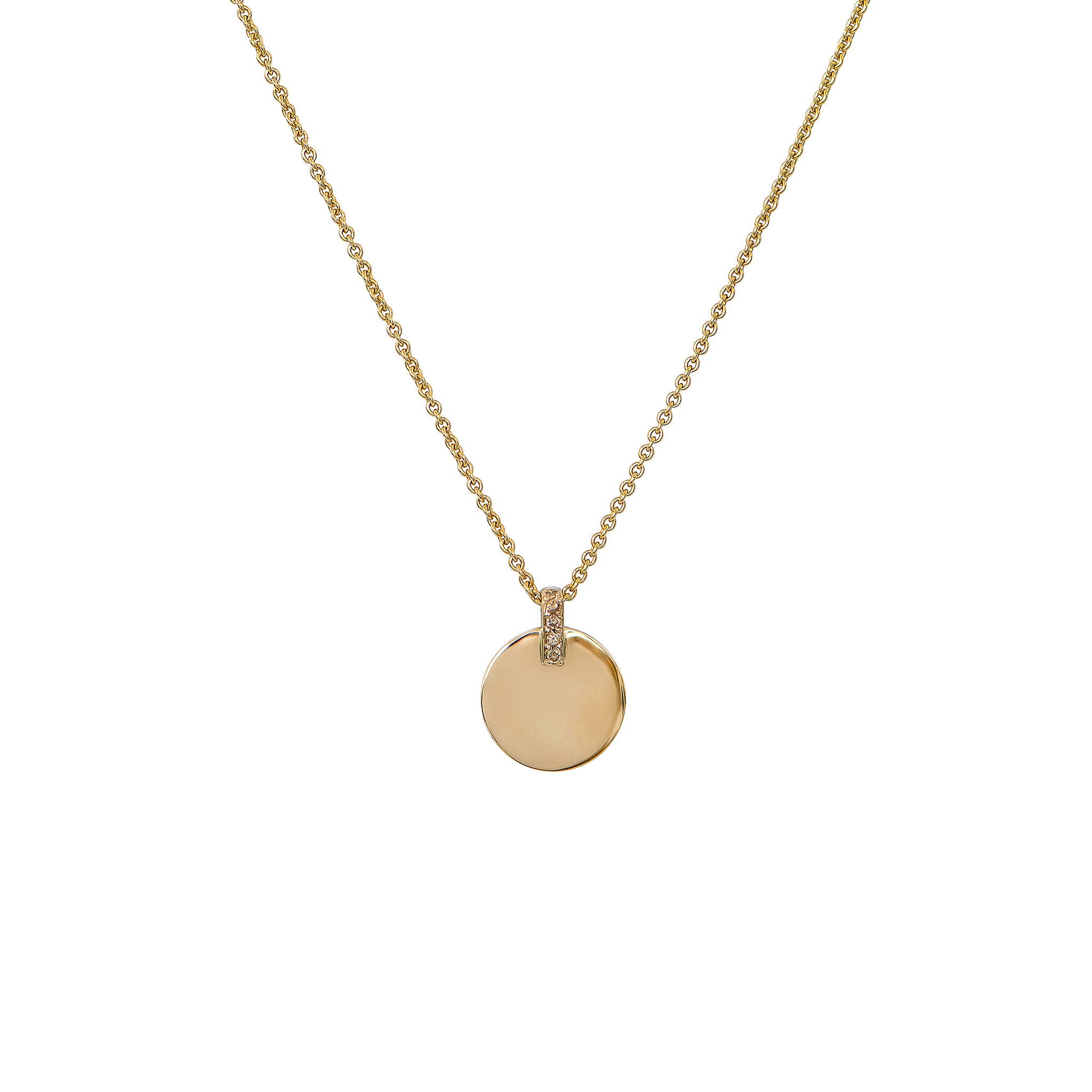 Solis Necklace | Medallion Golden Diamond Necklace