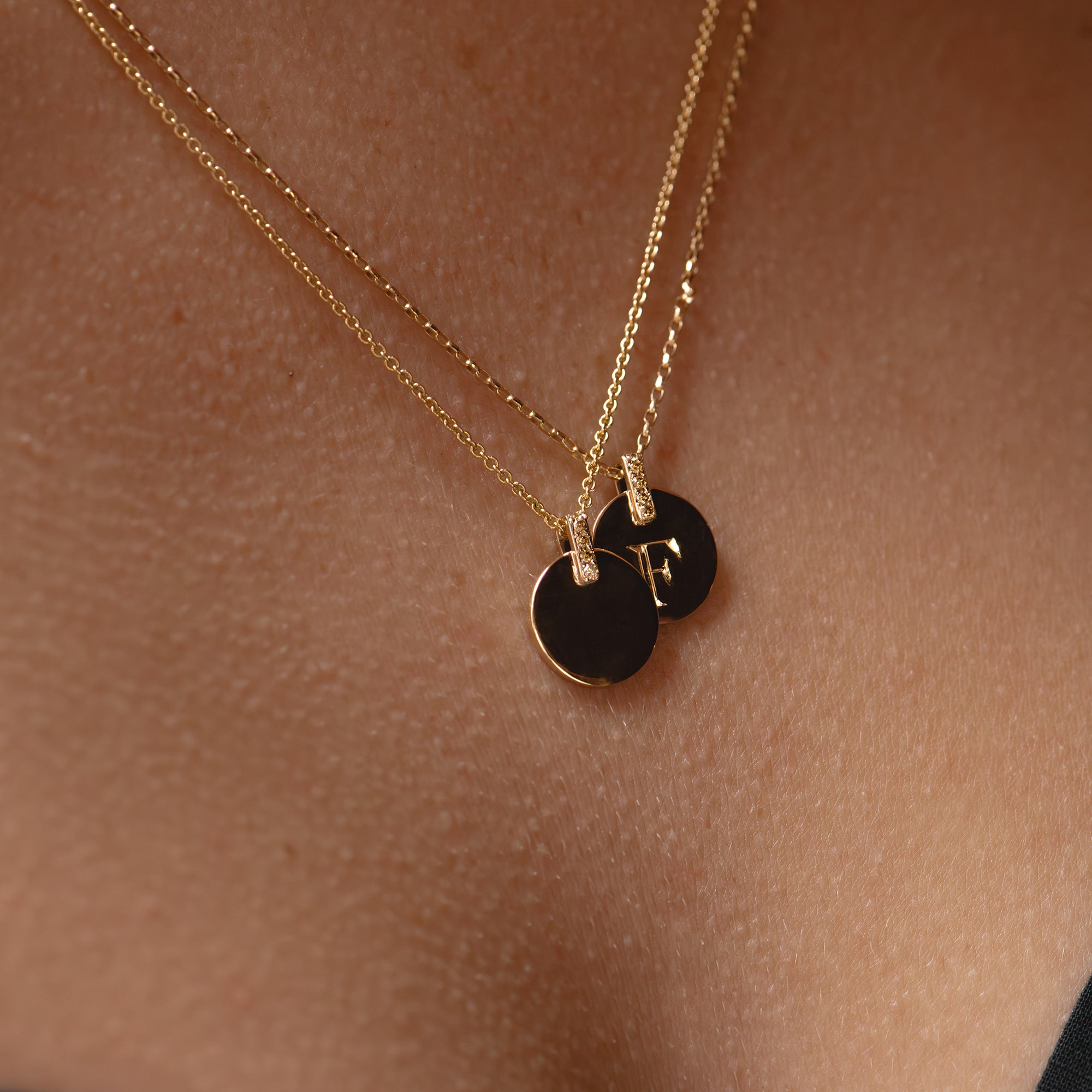 Solis Necklace | Medallion Golden Diamond Necklace
