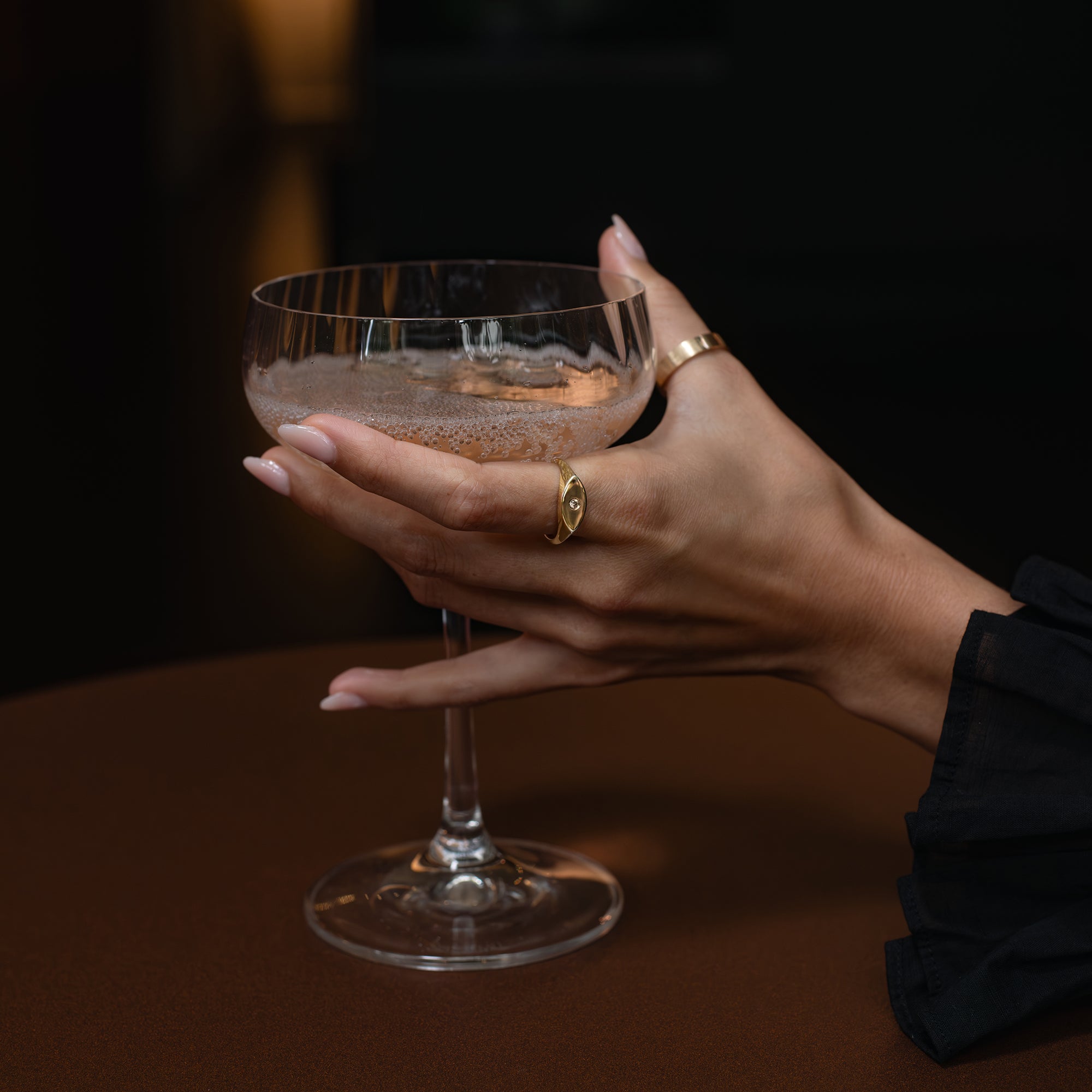 Helix Ring | Australian Champagne Diamond Gold Ring