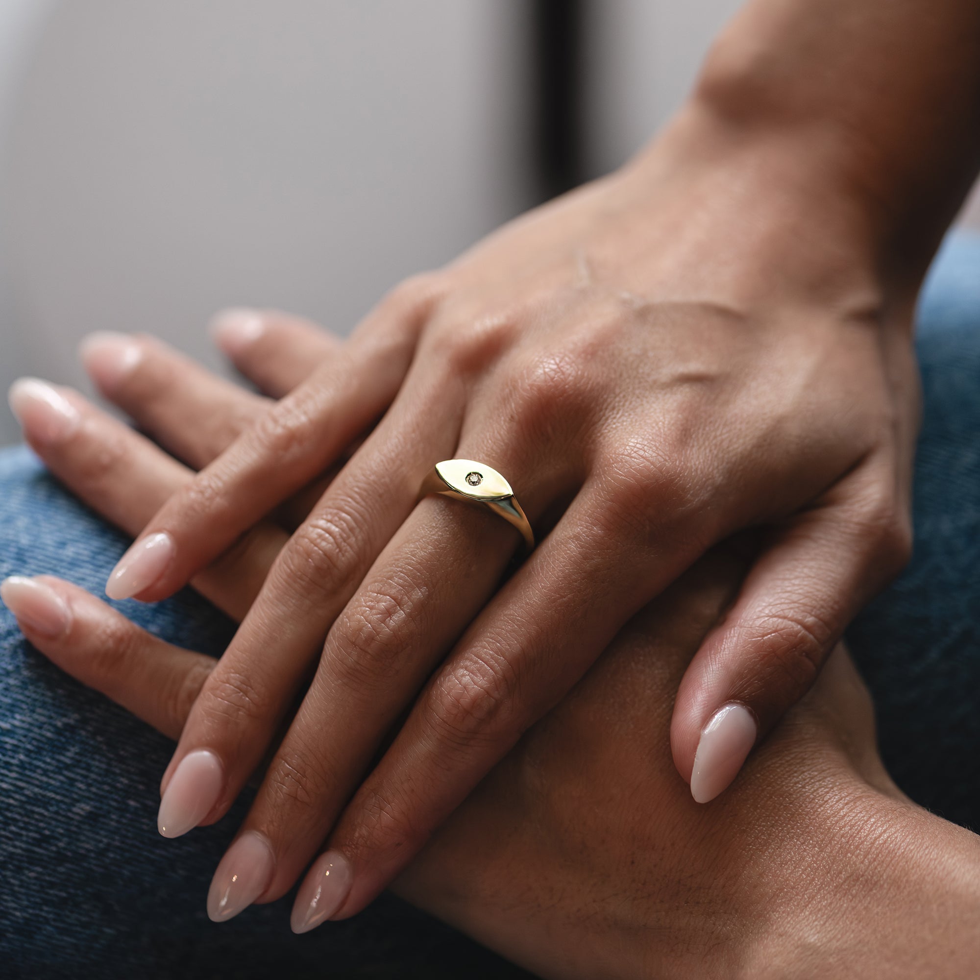 Helix Ring | Australian Champagne Diamond Gold Ring